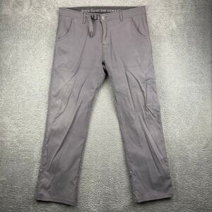 Prana‎ Zion Mens Gray Cargo Pants Outdoor Hiking Casual Size 38x32